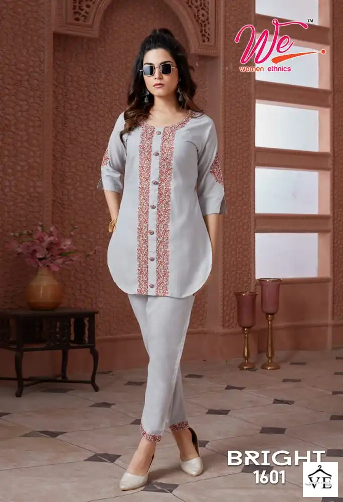 We Woman Ethnics Bright Fancy Wholesale Kurti With Pant Cord Sets Catalog — Wholesale Kurtis, MPA wholesale from Surat - Gallery Image 2