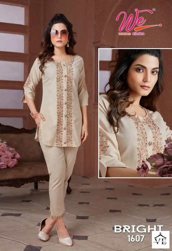 We Woman Ethnics Bright Fancy Wholesale Kurti With Pant Cord Sets Catalog — Wholesale Kurtis, MPA wholesale from Surat - Gallery Image 3
