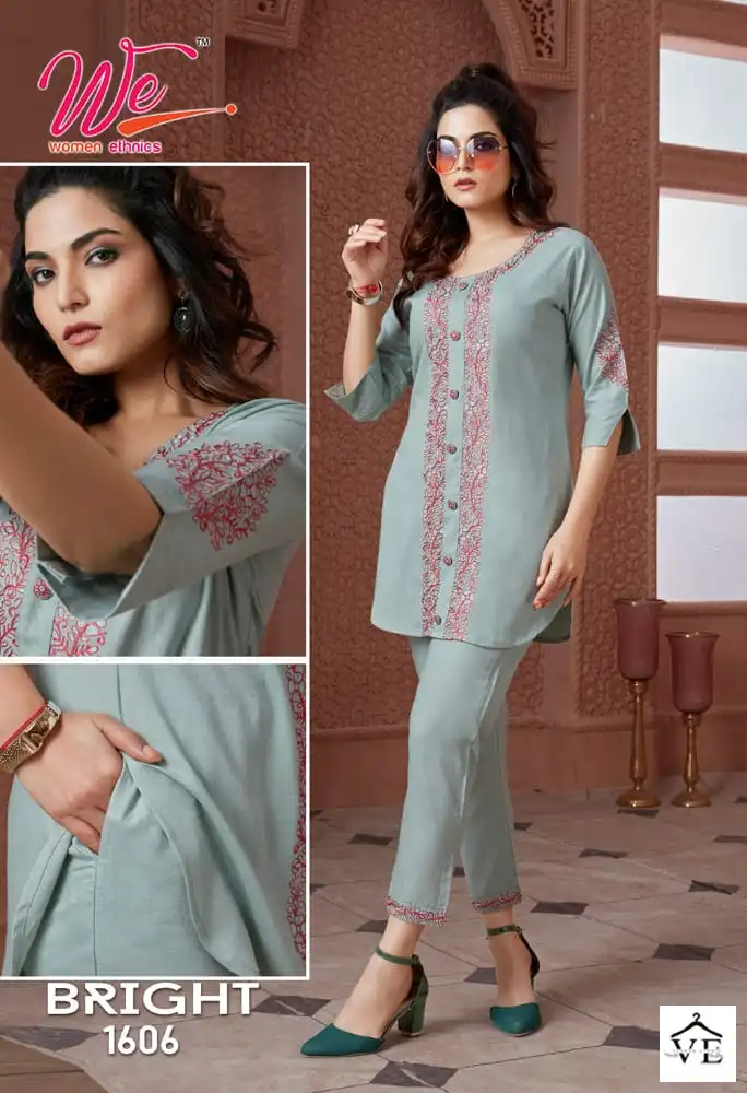 We Woman Ethnics Bright Fancy Wholesale Kurti With Pant Cord Sets Catalog — Wholesale Kurtis, MPA wholesale from Surat - Gallery Image 5