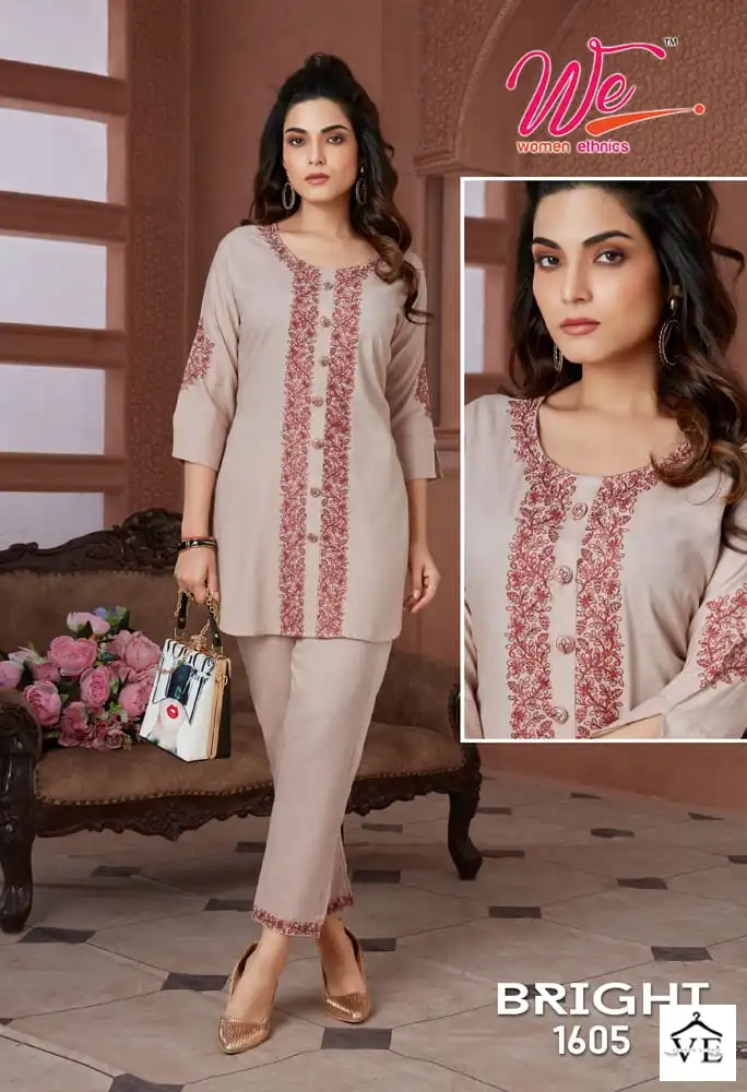 We Woman Ethnics Bright Fancy Wholesale Kurti With Pant Cord Sets Catalog — Wholesale Kurtis, MPA wholesale from Surat - Gallery Image 6