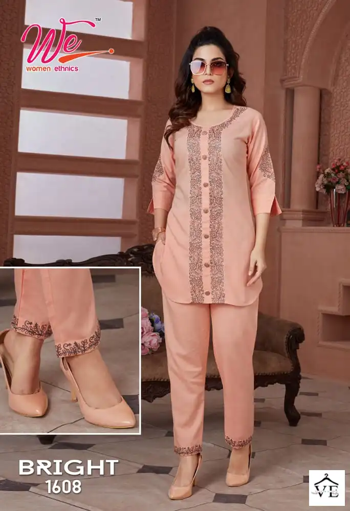 We Woman Ethnics Bright Fancy Wholesale Kurti With Pant Cord Sets Catalog — Wholesale Kurtis, MPA wholesale from Surat - Gallery Image 7