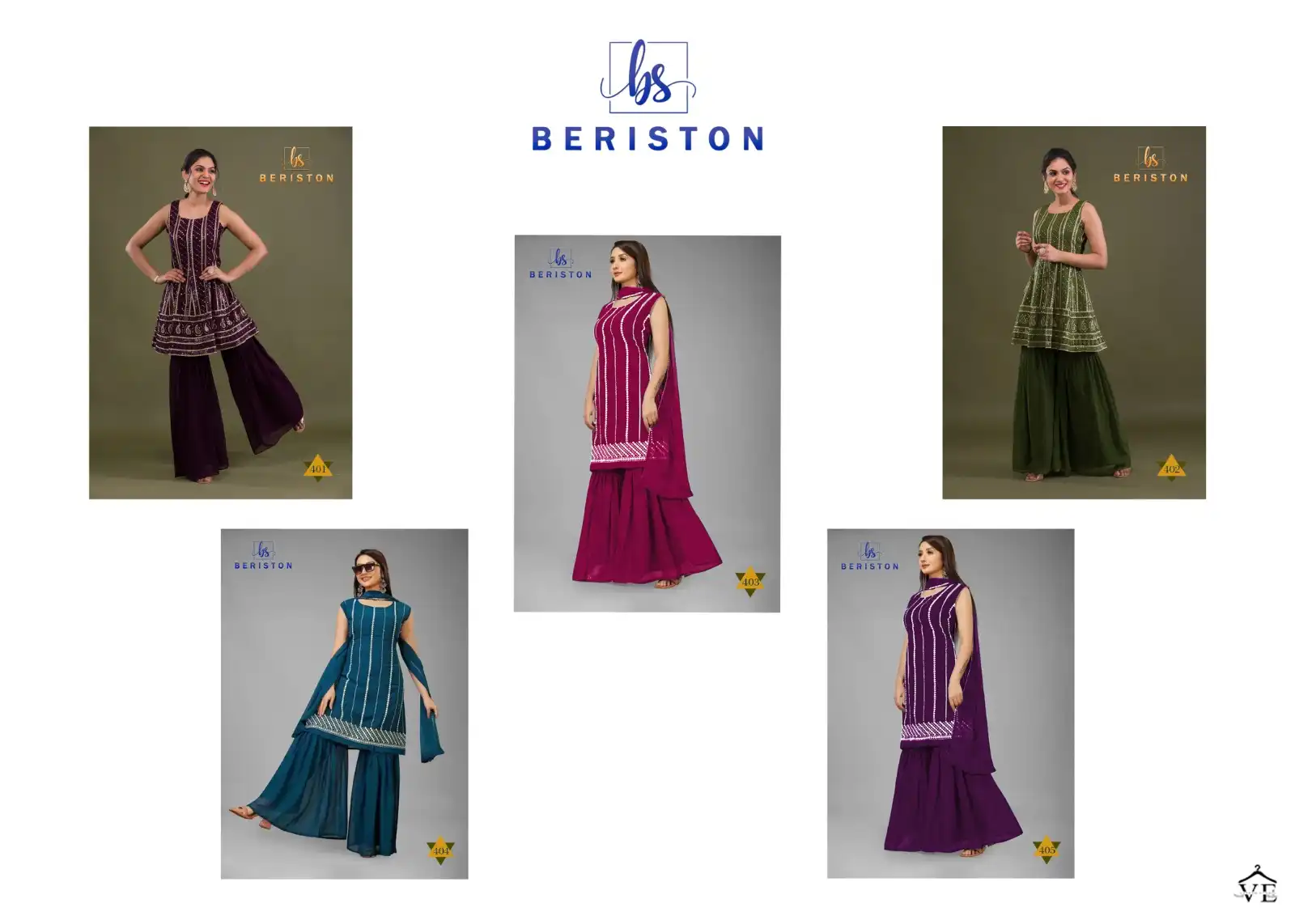 Beriston BS Vol 4 Georgette Wholesale Readymade Suits Catalog — Wholesale Salwar Suits, MPA wholesale from Surat — view 6