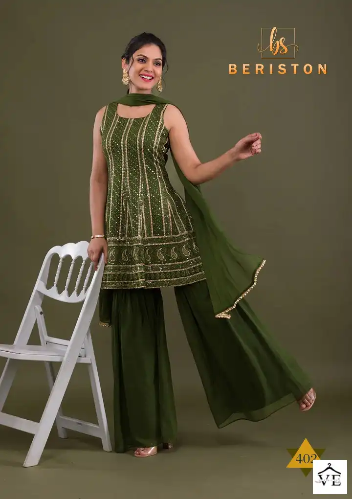 Beriston BS Vol 4 Georgette Wholesale Readymade Suits Catalog — Wholesale Salwar Suits, MPA wholesale from Surat - Gallery Image 2