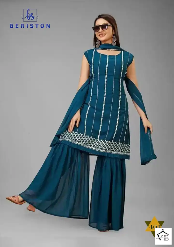 Beriston BS Vol 4 Georgette Wholesale Readymade Suits Catalog — Wholesale Salwar Suits, MPA wholesale from Surat - Gallery Image 4
