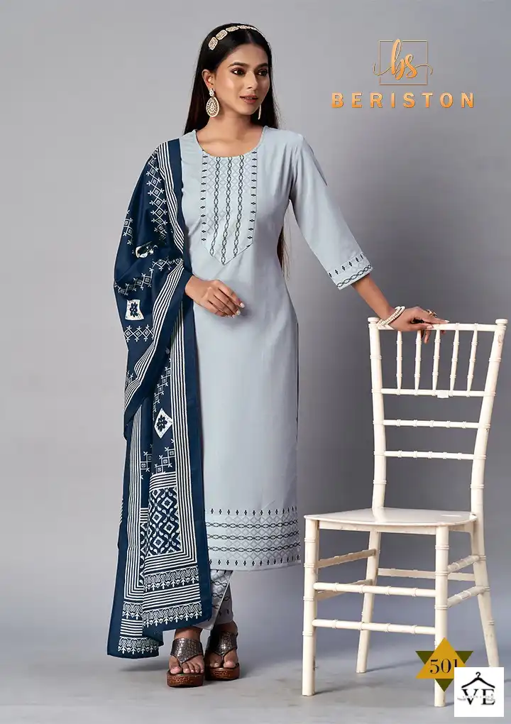 Beriston BS Vol 5 Cotton Wholesale Readymade Suits Catalog — Wholesale Salwar Suits, MPA wholesale from Surat - Gallery Image 4