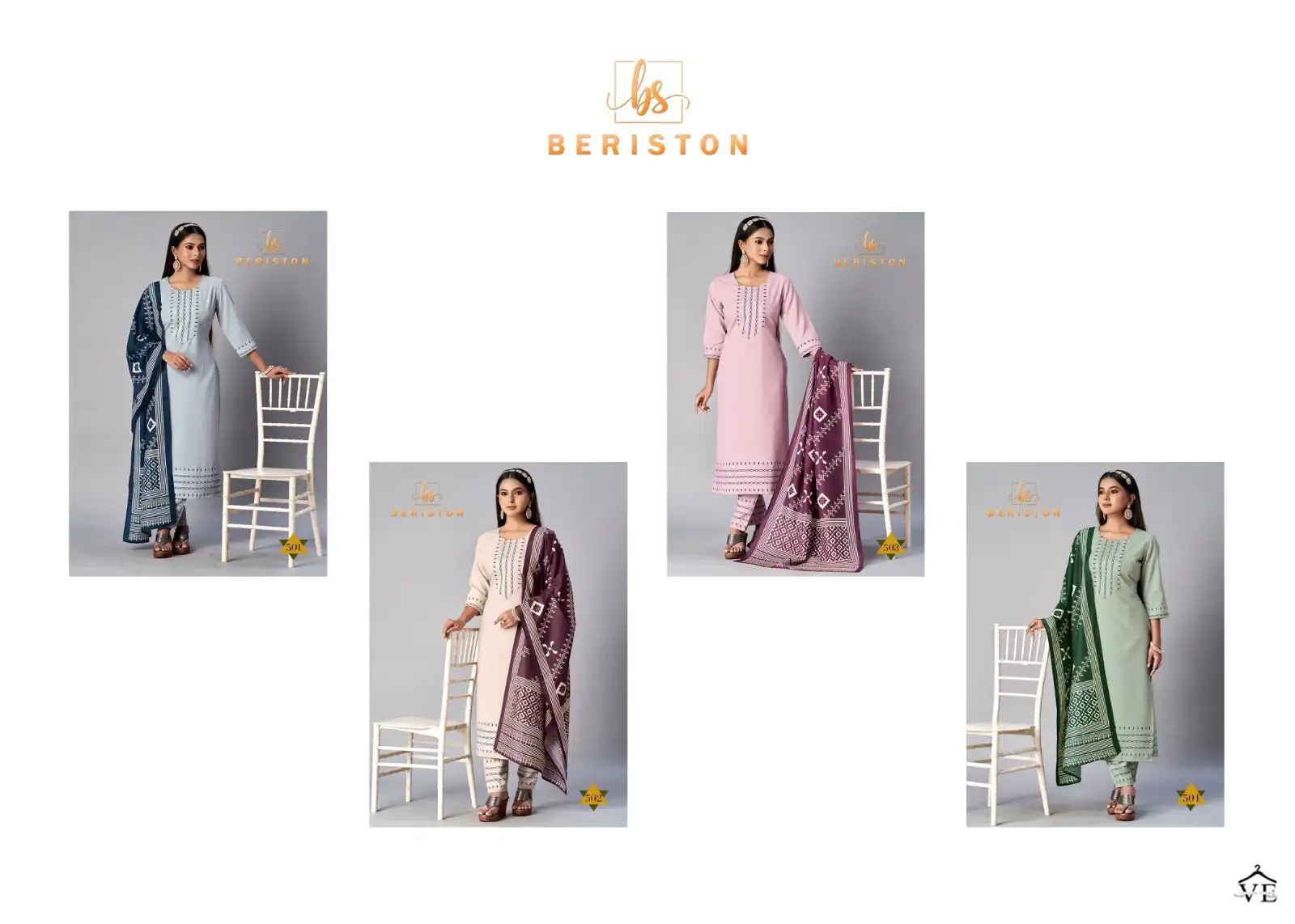 Beriston BS Vol 5 Cotton Wholesale Readymade Suits Catalog — Wholesale Salwar Suits, MPA wholesale from Surat — view 5