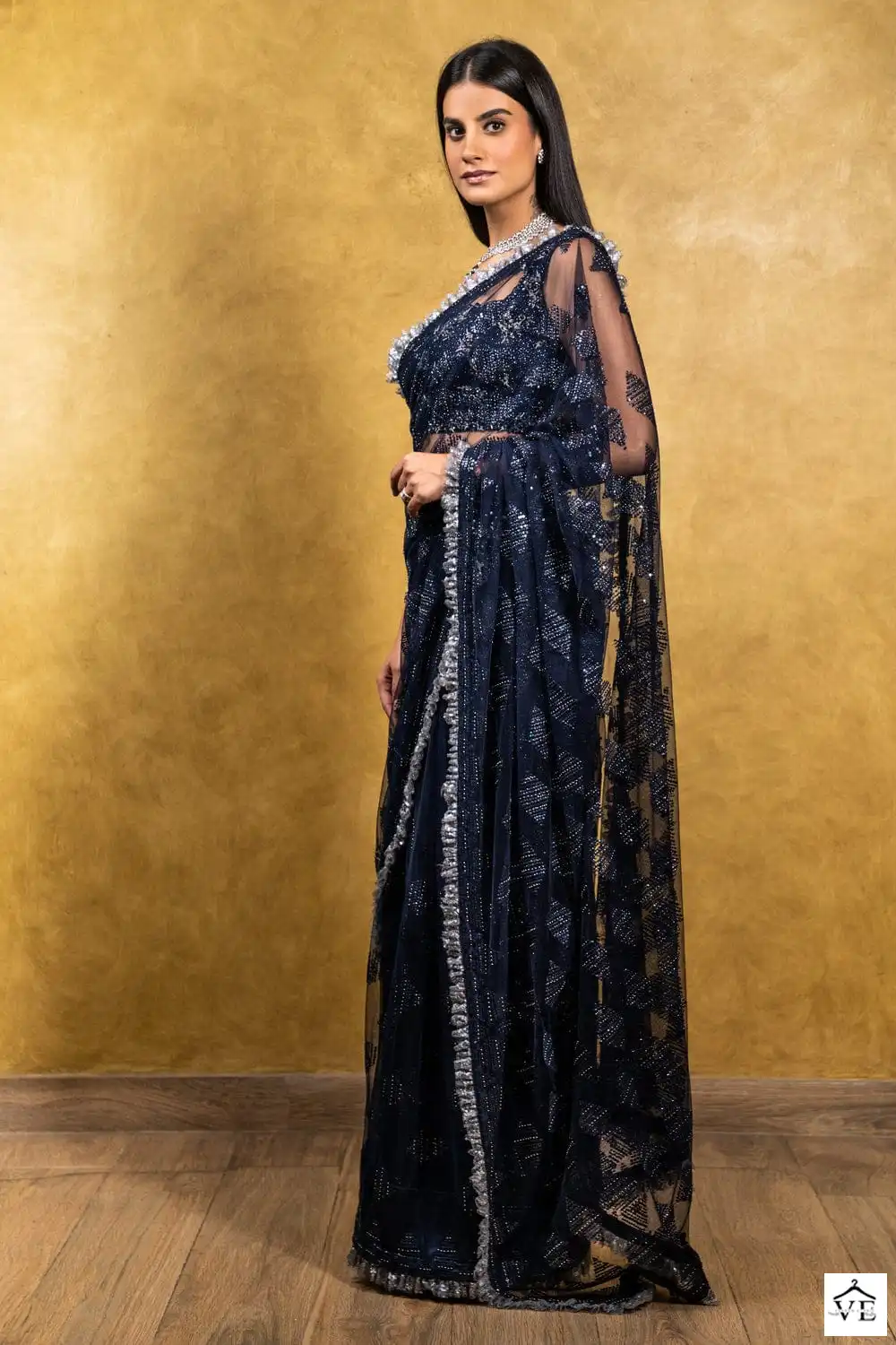 Vardan Ethnic BT-1198 Heavy Butterfly Net Wholesale Designer Saree — Wholesale Sarees, MPA wholesale from Surat - Gallery Image 2