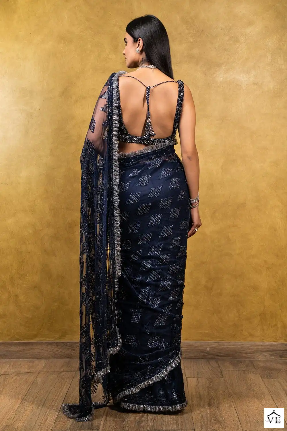 Vardan Ethnic BT-1198 Heavy Butterfly Net Wholesale Designer Saree — Wholesale Sarees, MPA wholesale from Surat - Gallery Image 4