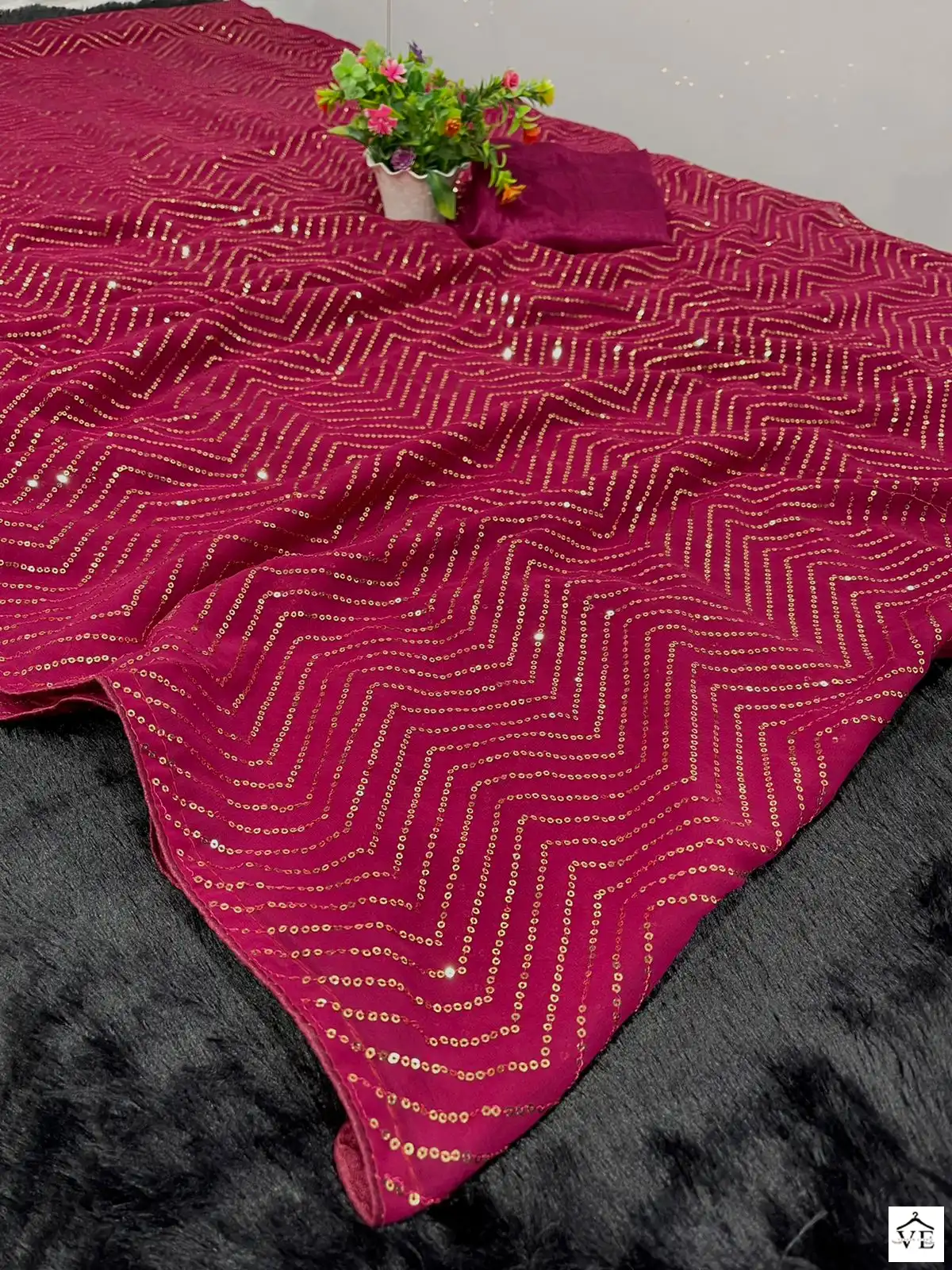 VE BT-253 Georgette Wholesale Designer Saree Catalog — Wholesale Sarees, MPA wholesale from Surat — view 8