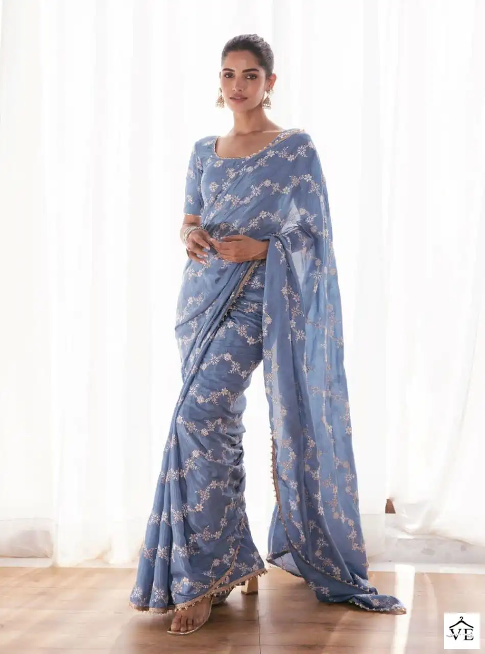 VE BT-3024 Heavy Georgette Wholesale Party Wear Saree — Wholesale Sarees, MPA wholesale from Surat - Gallery Image 5