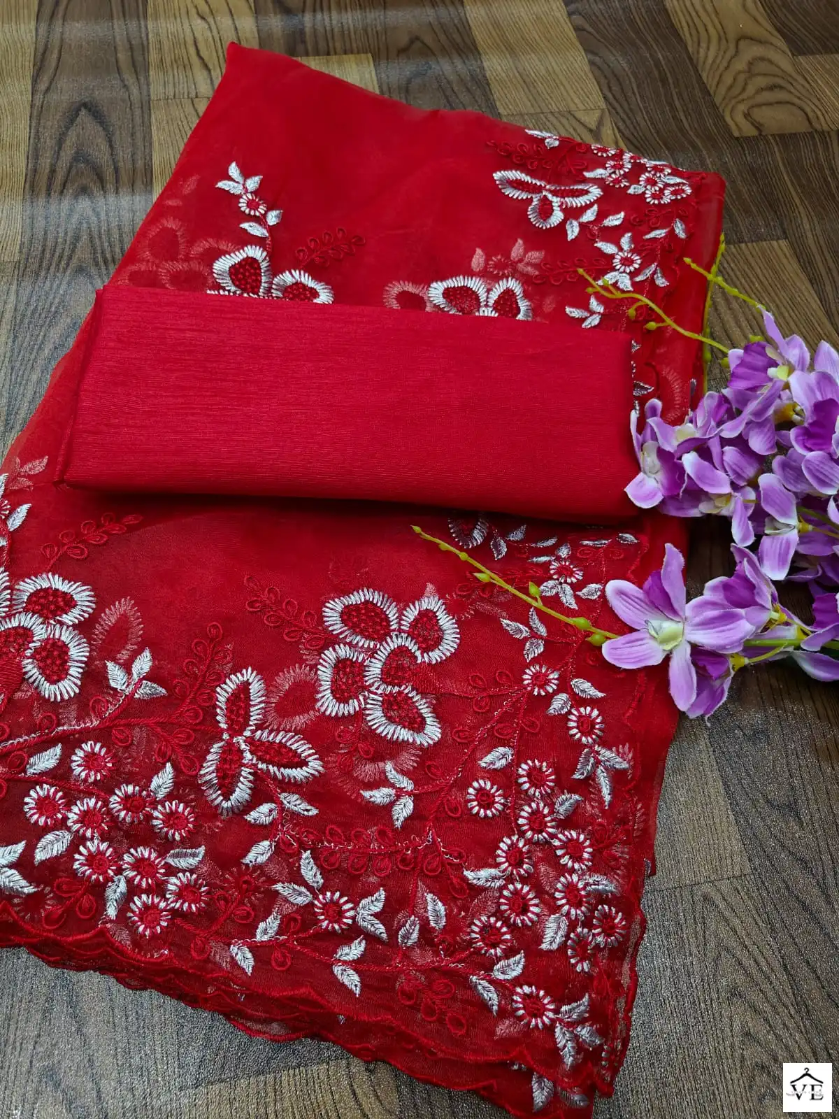 VE BT-3065 Soft Organza Wholesale Fancy Saree — Wholesale Sarees, MPA wholesale from Surat - Gallery Image 3