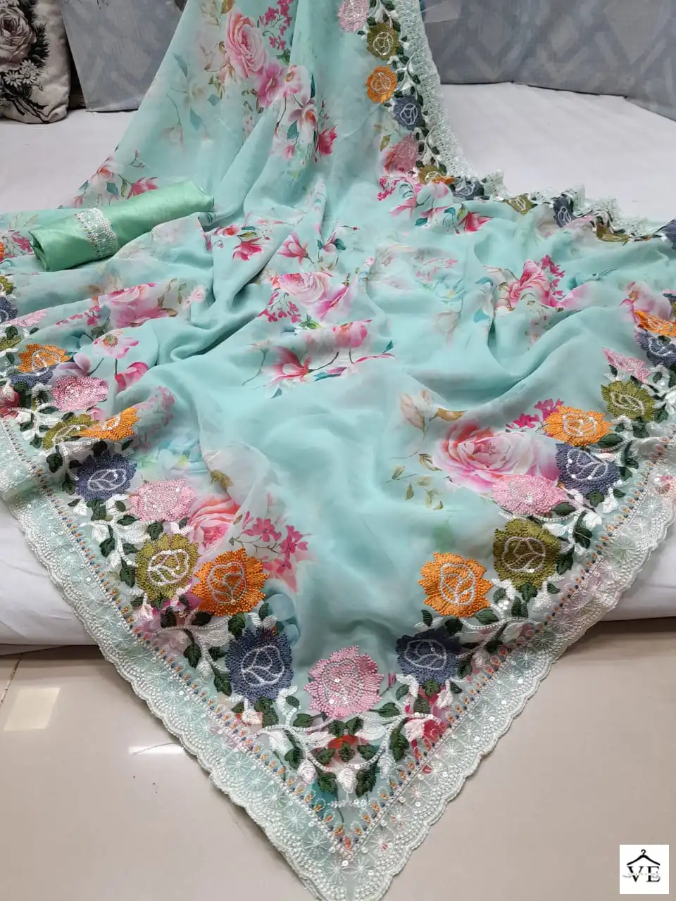 Vardan Ethnic Bt 3068 Heavy Georgette Wholesale Designer Sarees Catalog — Wholesale Sarees, MPA wholesale from Surat — view 2