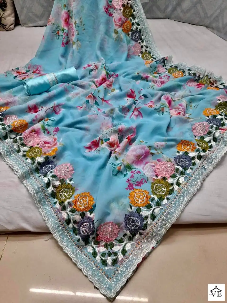 Vardan Ethnic Bt 3068 Heavy Georgette Wholesale Designer Sarees Catalog — Wholesale Sarees, MPA wholesale from Surat — view 5