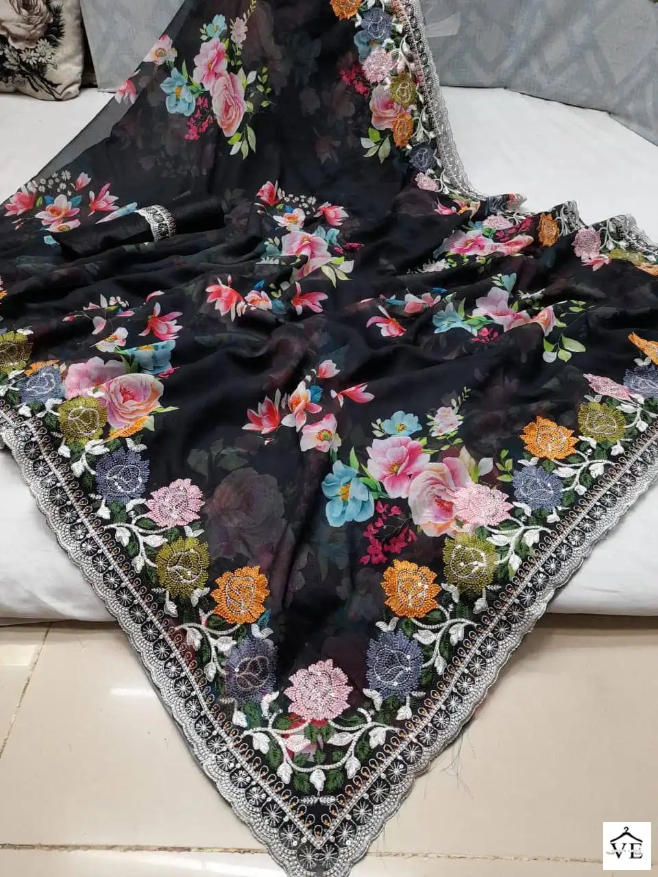 Vardan Ethnic Bt 3068 Heavy Georgette Wholesale Designer Sarees Catalog — Wholesale Sarees, MPA wholesale from Surat — view 6