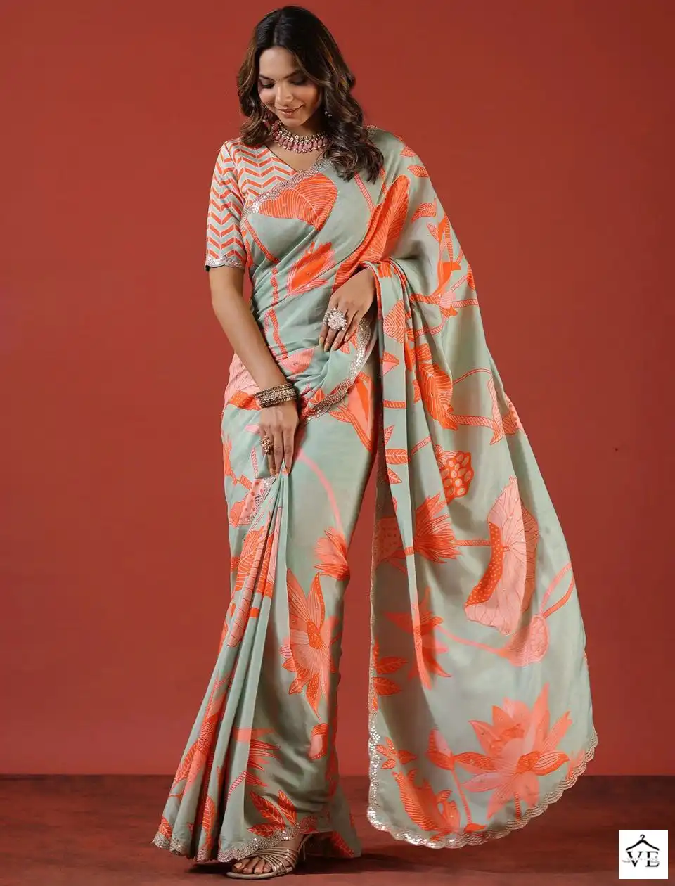 Vardan Ethnic BT-3069 Vichitra Silk Wholesale Fancy Saree — Wholesale Sarees, MPA wholesale from Surat — view 1