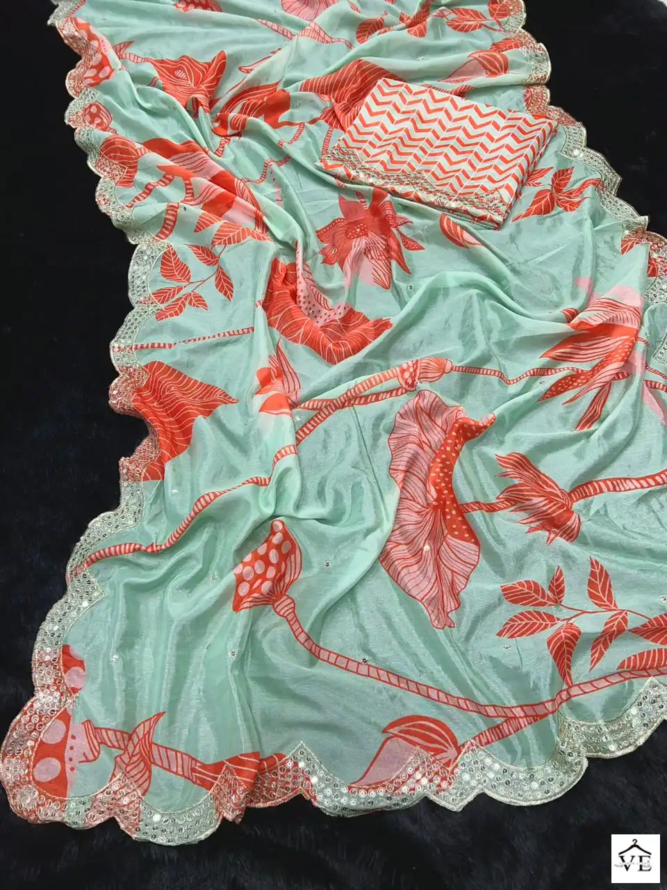 Vardan Ethnic BT-3069 Vichitra Silk Wholesale Fancy Saree — Wholesale Sarees, MPA wholesale from Surat — view 5
