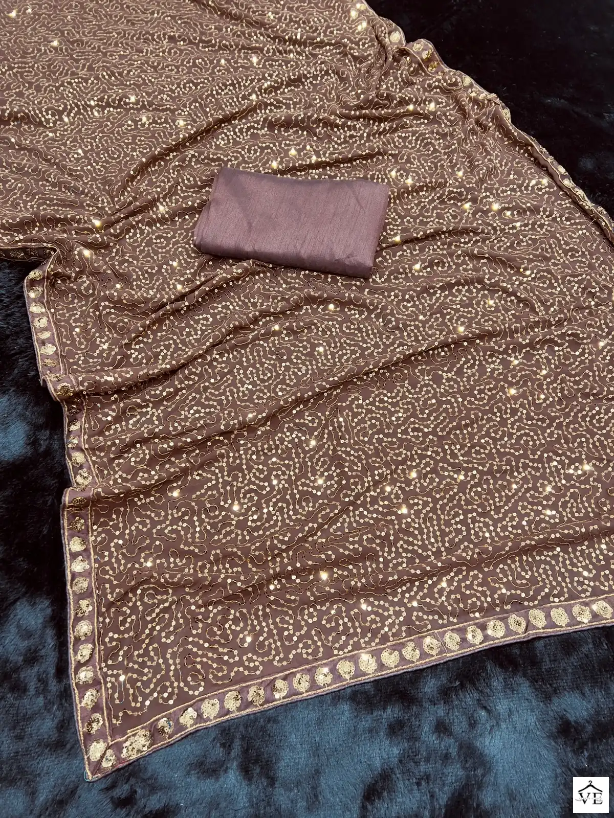 VE Bt-340 Georgette Wholesale Designer Saree — Wholesale Sarees, MPA wholesale from Surat - Gallery Image 4