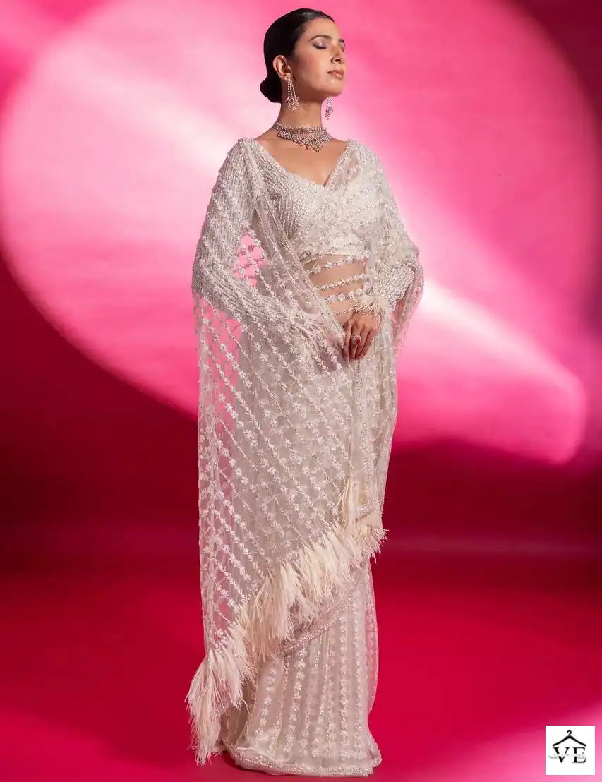 VE BT-342 Heavy Nylon Butterfly Net Wholesale Saree — Wholesale Sarees, MPA wholesale from Surat — view 1
