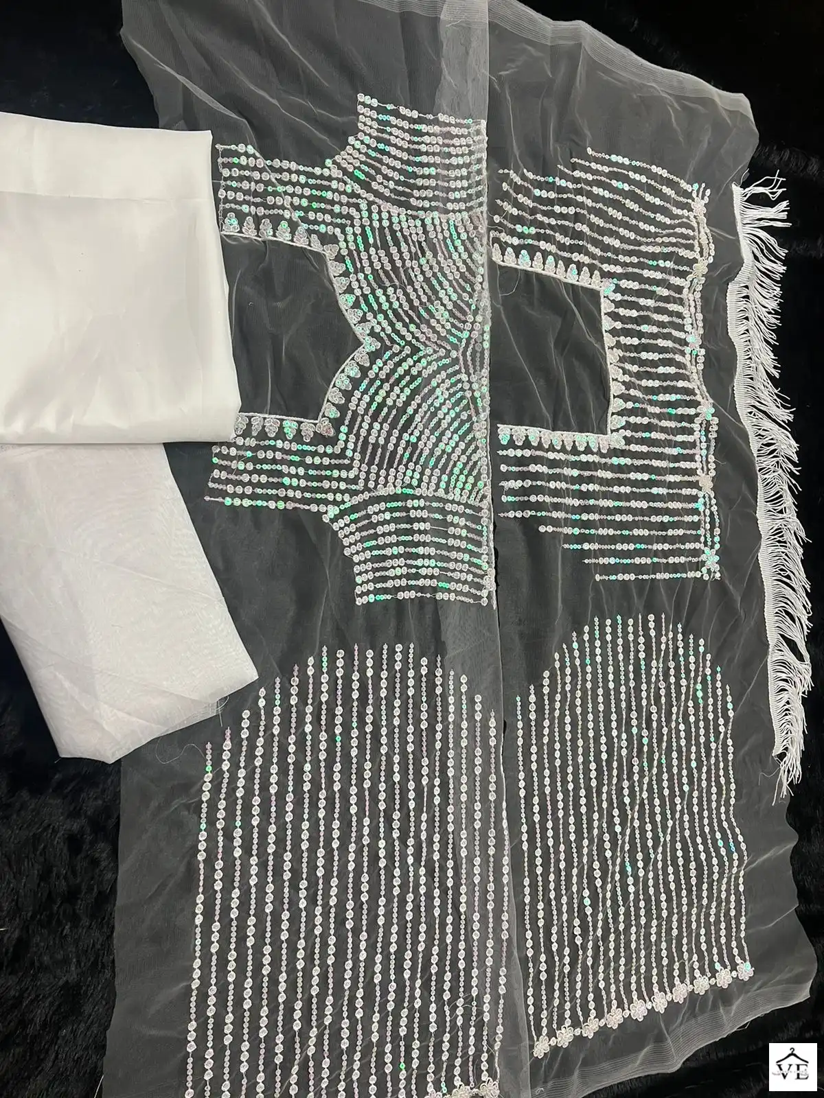 VE BT-342 Heavy Nylon Butterfly Net Wholesale Saree — Wholesale Sarees, MPA wholesale from Surat — view 4