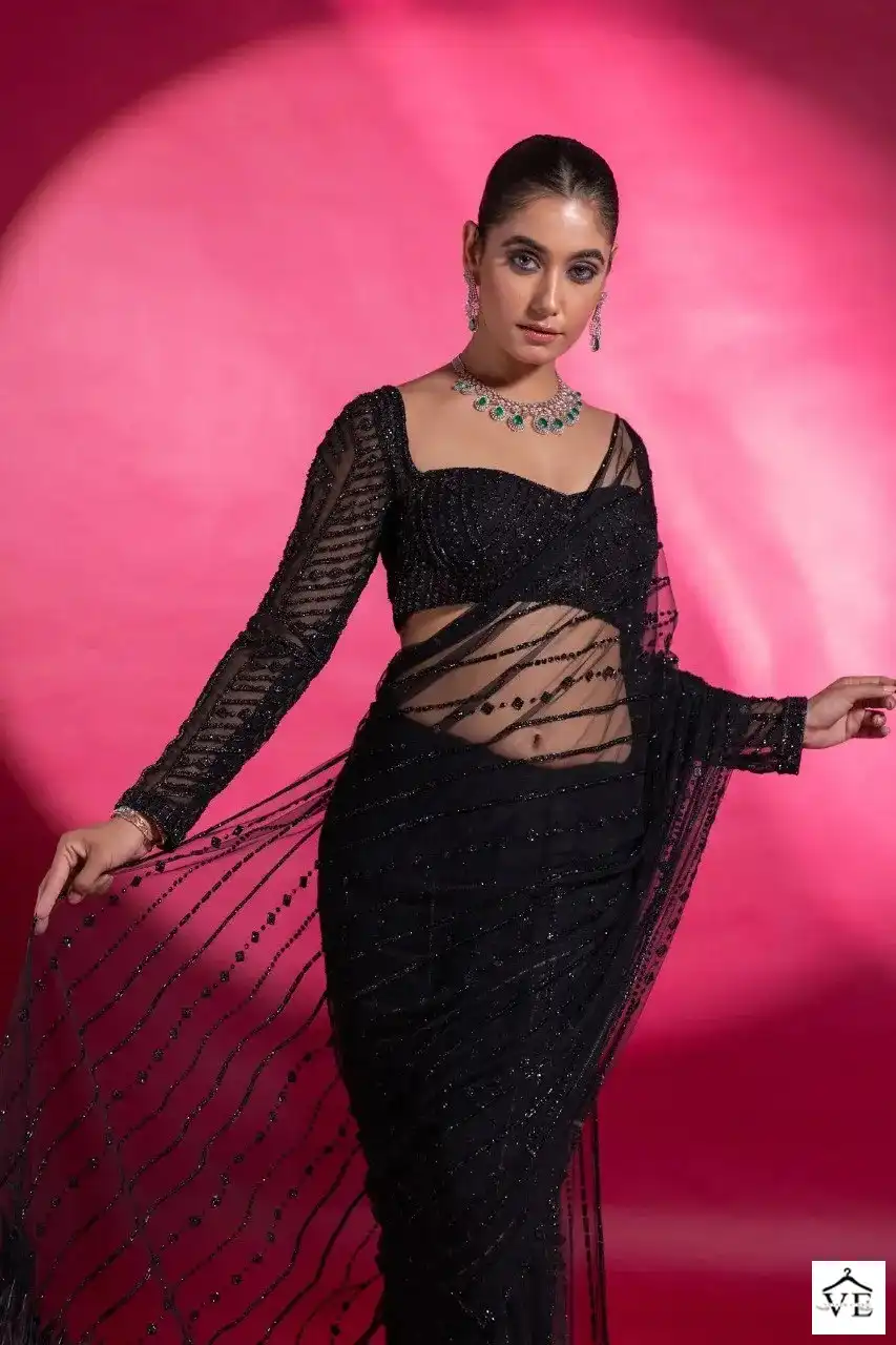 VE BT-352 Heavy Nylon Butterfly Net Wholesale Designer Saree — Wholesale Sarees, MPA wholesale from Surat - Gallery Image 2