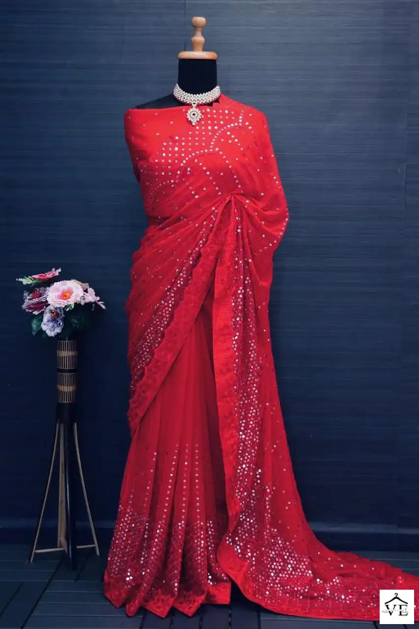 Vardan Ethnic Bt 361 Soft Georgette Wholesale Designer Sarees Catalog - Image 5