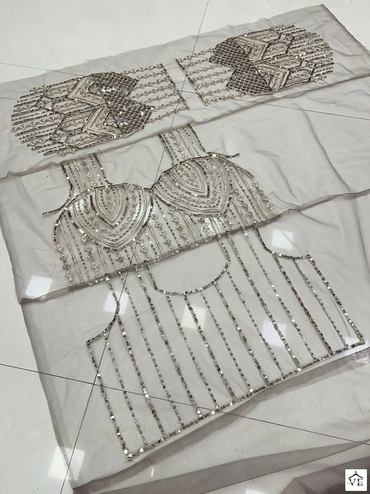 VE BT-372 Heavy Nylon Butterfly Net Wholesale Fancy Saree — Wholesale Sarees, MPA wholesale from Surat — view 4