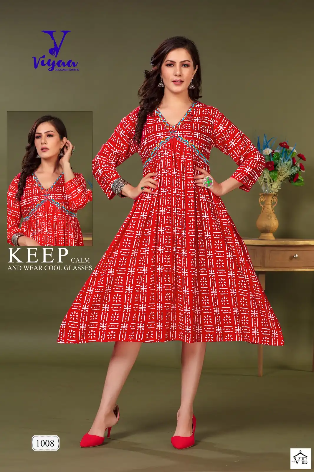 Viyaa Bul Bul Pure Rayon Wholesale Long Kurtis Catalog — Wholesale Kurtis, MPA wholesale from Surat - Gallery Image 5