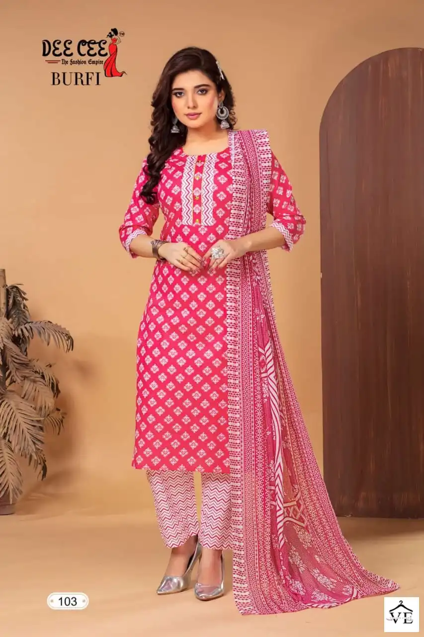 Deecee Burfi Heavy Cotton Wholesale Readymade Salwar Suit Catalog — Wholesale Salwar Suits, MPA wholesale from Surat - Gallery Image 4
