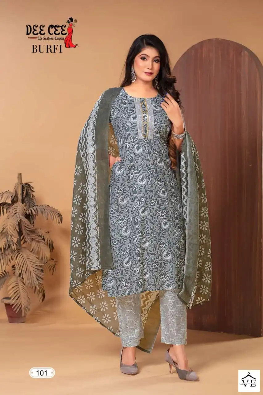 Deecee Burfi Heavy Cotton Wholesale Readymade Salwar Suit Catalog — Wholesale Salwar Suits, MPA wholesale from Surat - Gallery Image 5