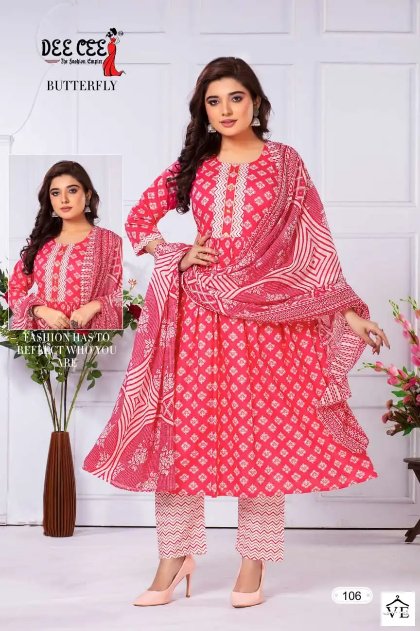 Deecee Butterfly Heavy Cotton Wholesale Readymade Salwar Suit Catalog — Wholesale Salwar Suits, MPA wholesale from Surat - Gallery Image 2