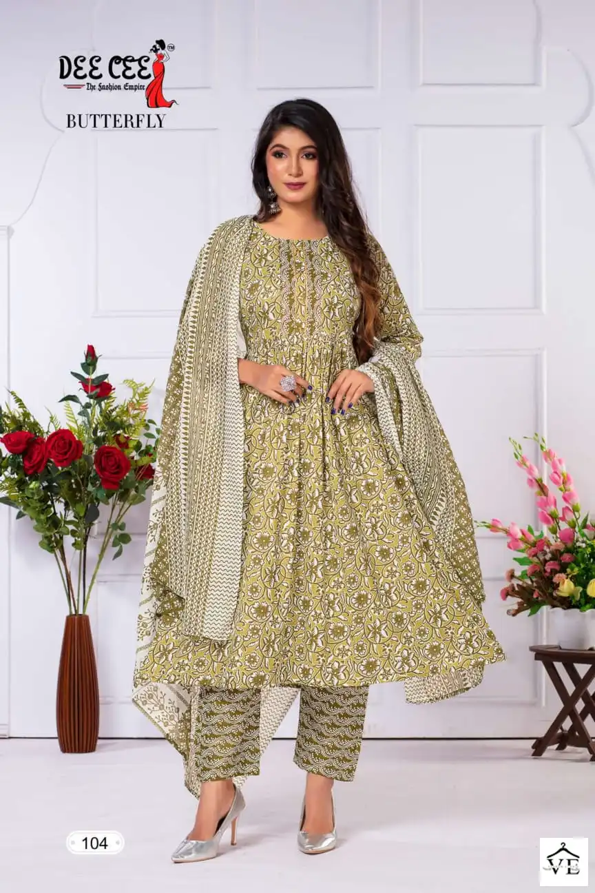 Deecee Butterfly Heavy Cotton Wholesale Readymade Salwar Suit Catalog — Wholesale Salwar Suits, MPA wholesale from Surat - Gallery Image 3