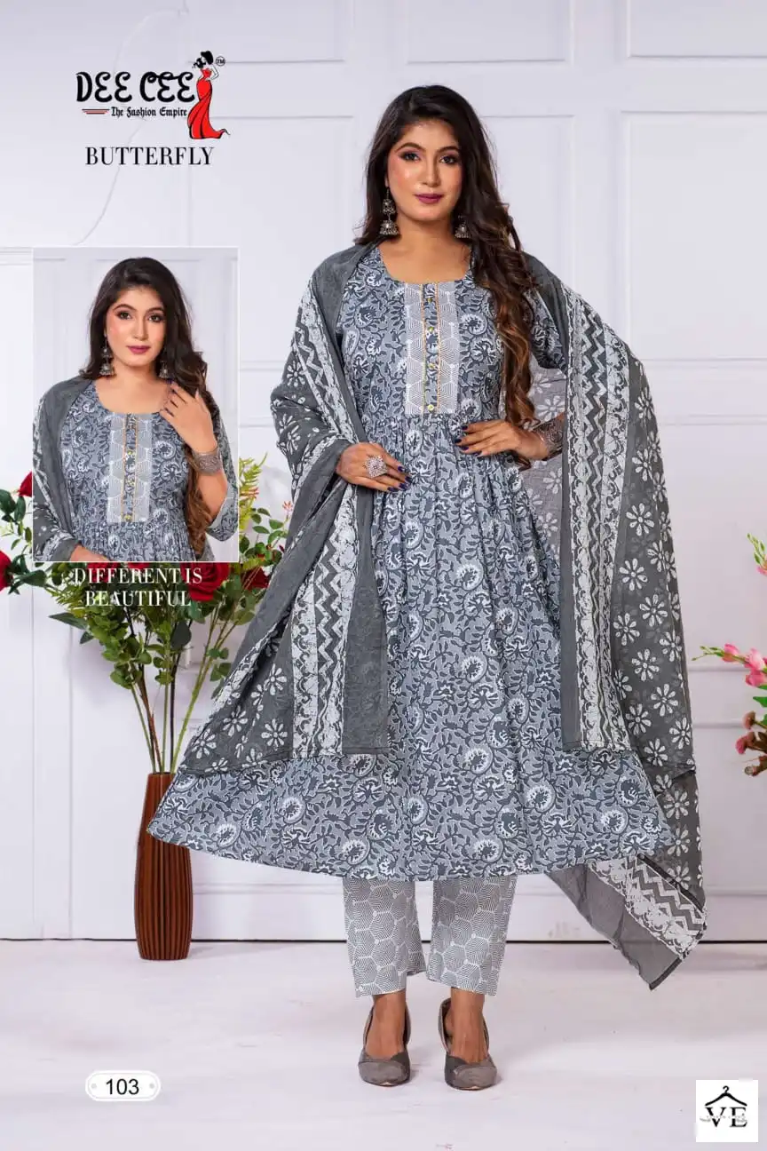 Deecee Butterfly Heavy Cotton Wholesale Readymade Salwar Suit Catalog — Wholesale Salwar Suits, MPA wholesale from Surat - Gallery Image 4