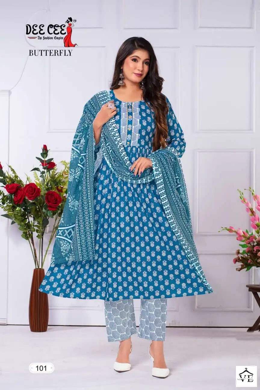 Deecee Butterfly Heavy Cotton Wholesale Readymade Salwar Suit Catalog — Wholesale Salwar Suits, MPA wholesale from Surat - Gallery Image 6