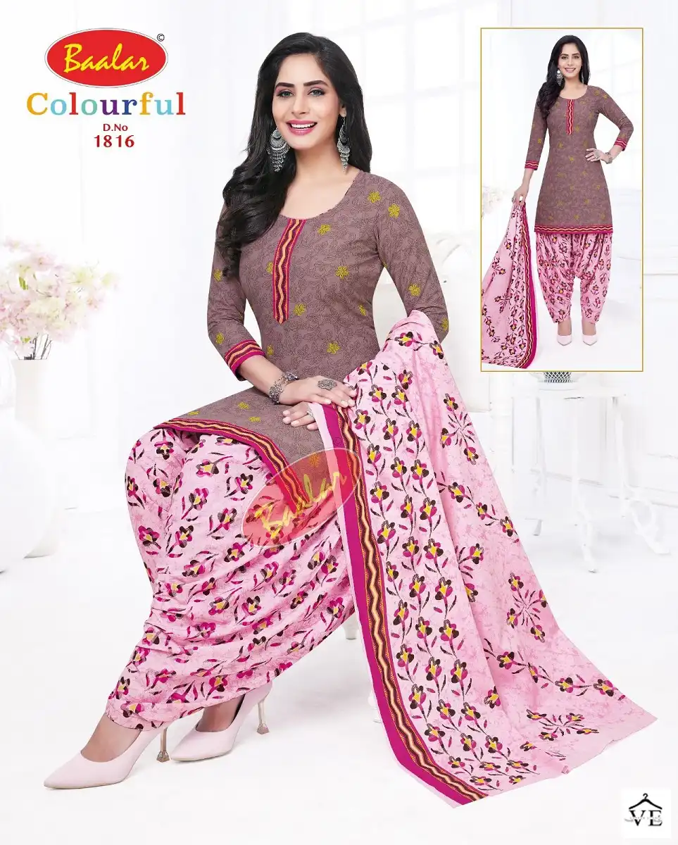 Baalar Colourful Vol 18 Cotton Wholesale Salwar Suit Catalog — Wholesale Salwar Suits, MPA wholesale from Surat - Gallery Image 9