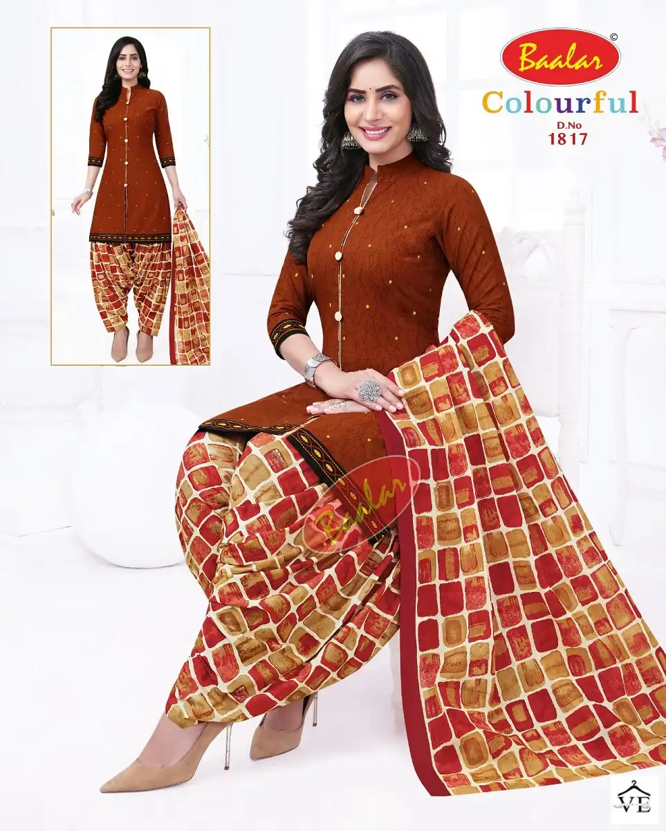 Baalar Colourful Vol 18 Cotton Wholesale Salwar Suit Catalog — Wholesale Salwar Suits, MPA wholesale from Surat - Gallery Image 10