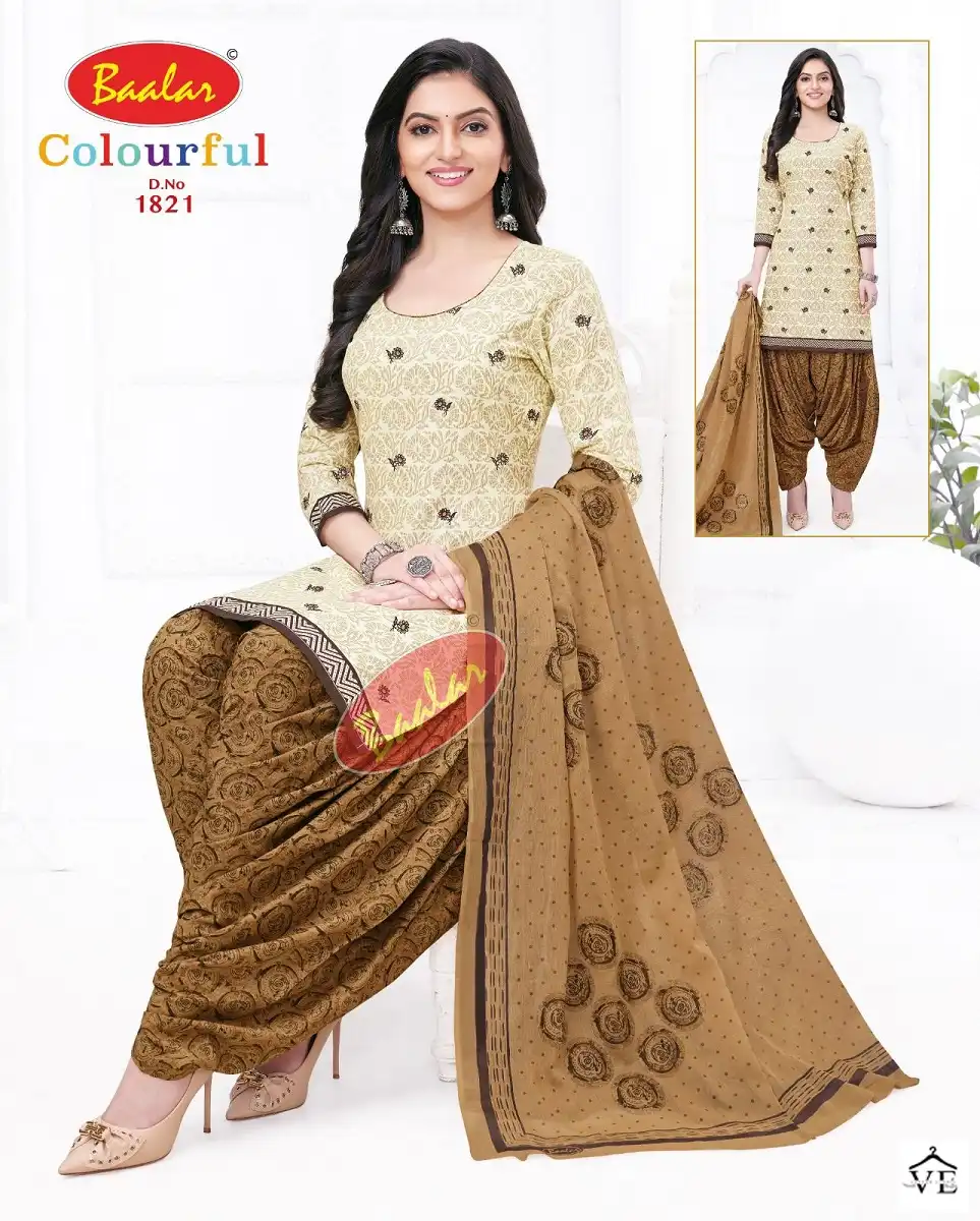 Baalar Colourful Vol 18 Cotton Wholesale Salwar Suit Catalog — Wholesale Salwar Suits, MPA wholesale from Surat - Gallery Image 14