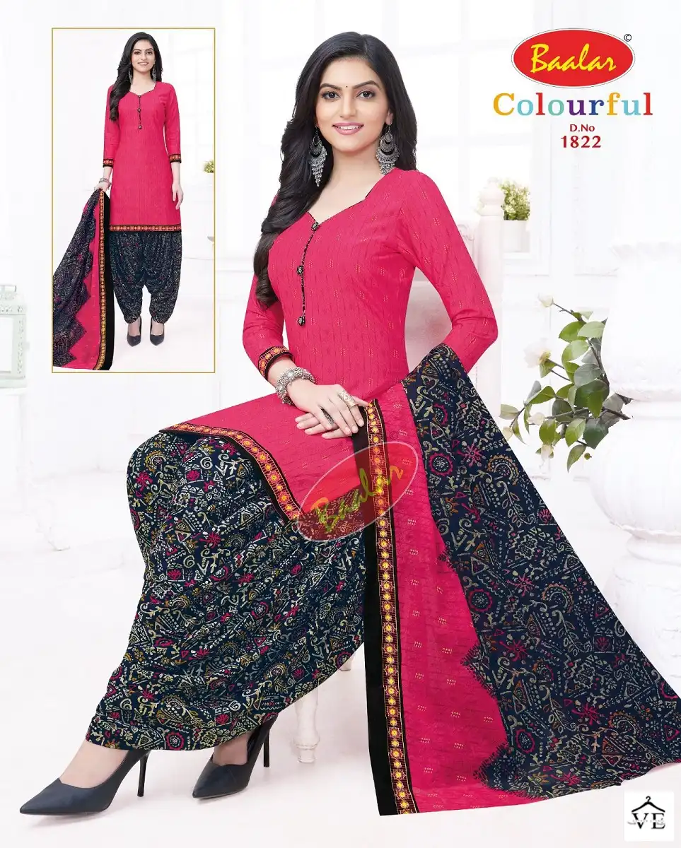 Baalar Colourful Vol 18 Cotton Wholesale Salwar Suit Catalog — Wholesale Salwar Suits, MPA wholesale from Surat - Gallery Image 15