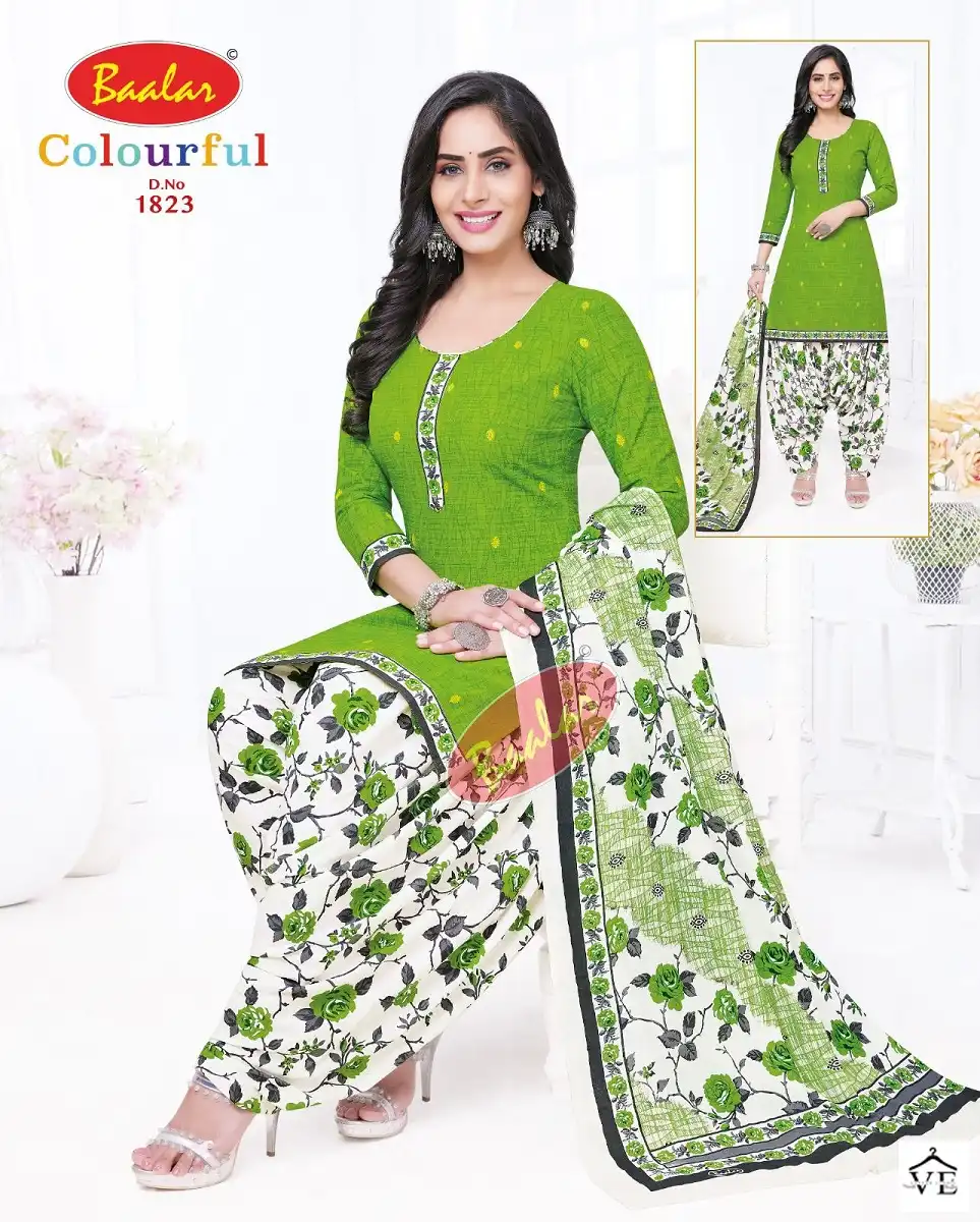 Baalar Colourful Vol 18 Cotton Wholesale Salwar Suit Catalog — Wholesale Salwar Suits, MPA wholesale from Surat - Gallery Image 16