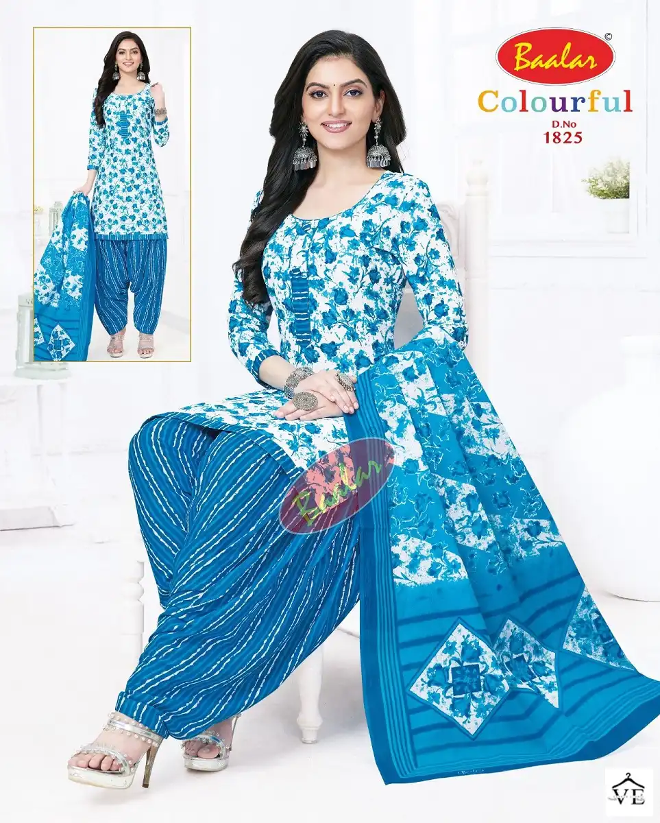 Baalar Colourful Vol 18 Cotton Wholesale Salwar Suit Catalog — Wholesale Salwar Suits, MPA wholesale from Surat - Gallery Image 18