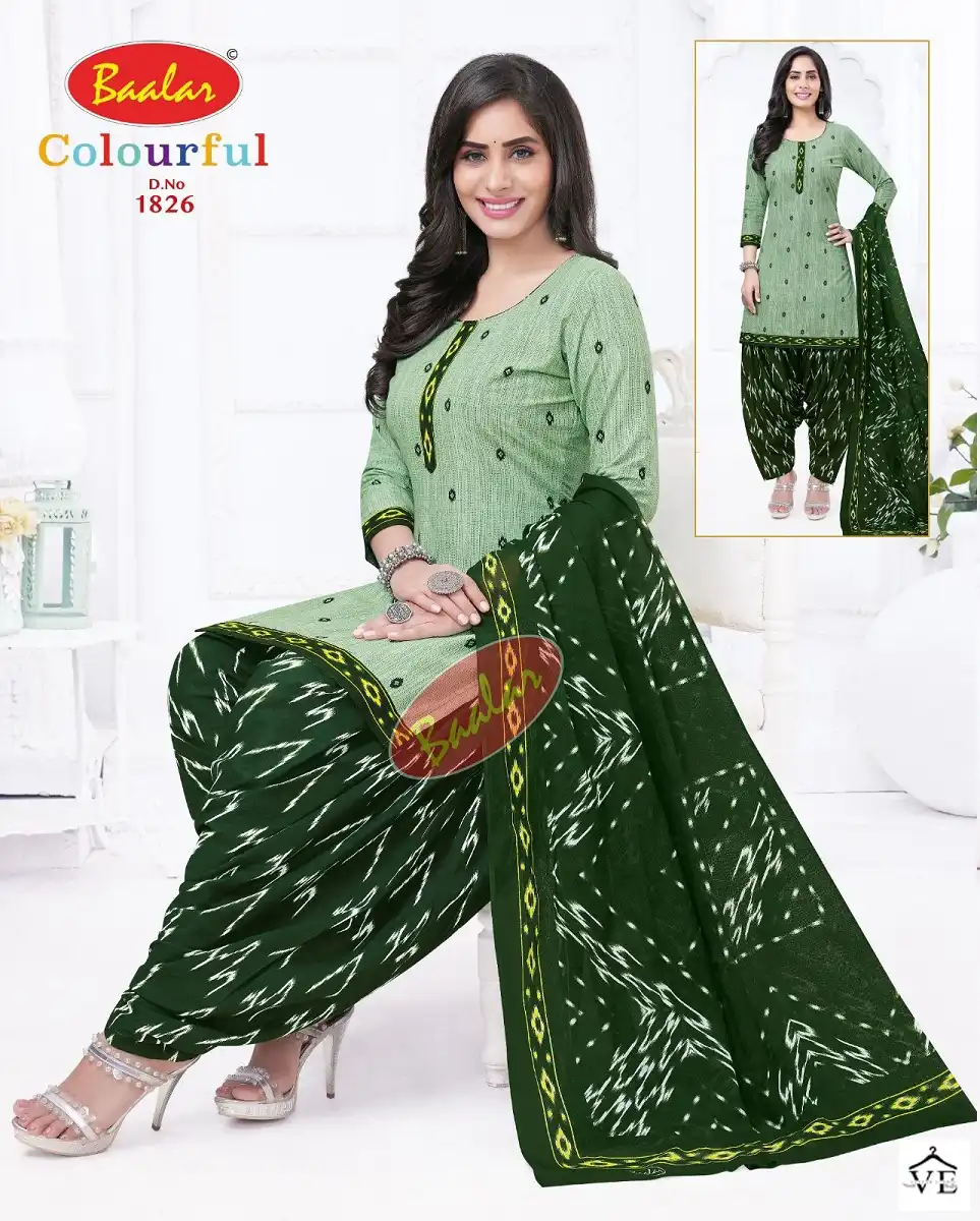 Baalar Colourful Vol 18 Cotton Wholesale Salwar Suit Catalog — Wholesale Salwar Suits, MPA wholesale from Surat - Gallery Image 19