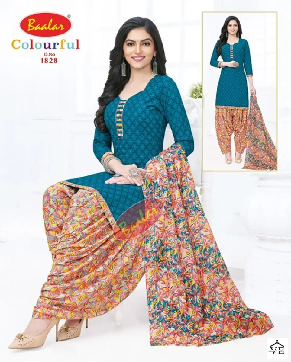 Baalar Colourful Vol 18 Cotton Wholesale Salwar Suit Catalog — Wholesale Salwar Suits, MPA wholesale from Surat - Gallery Image 21