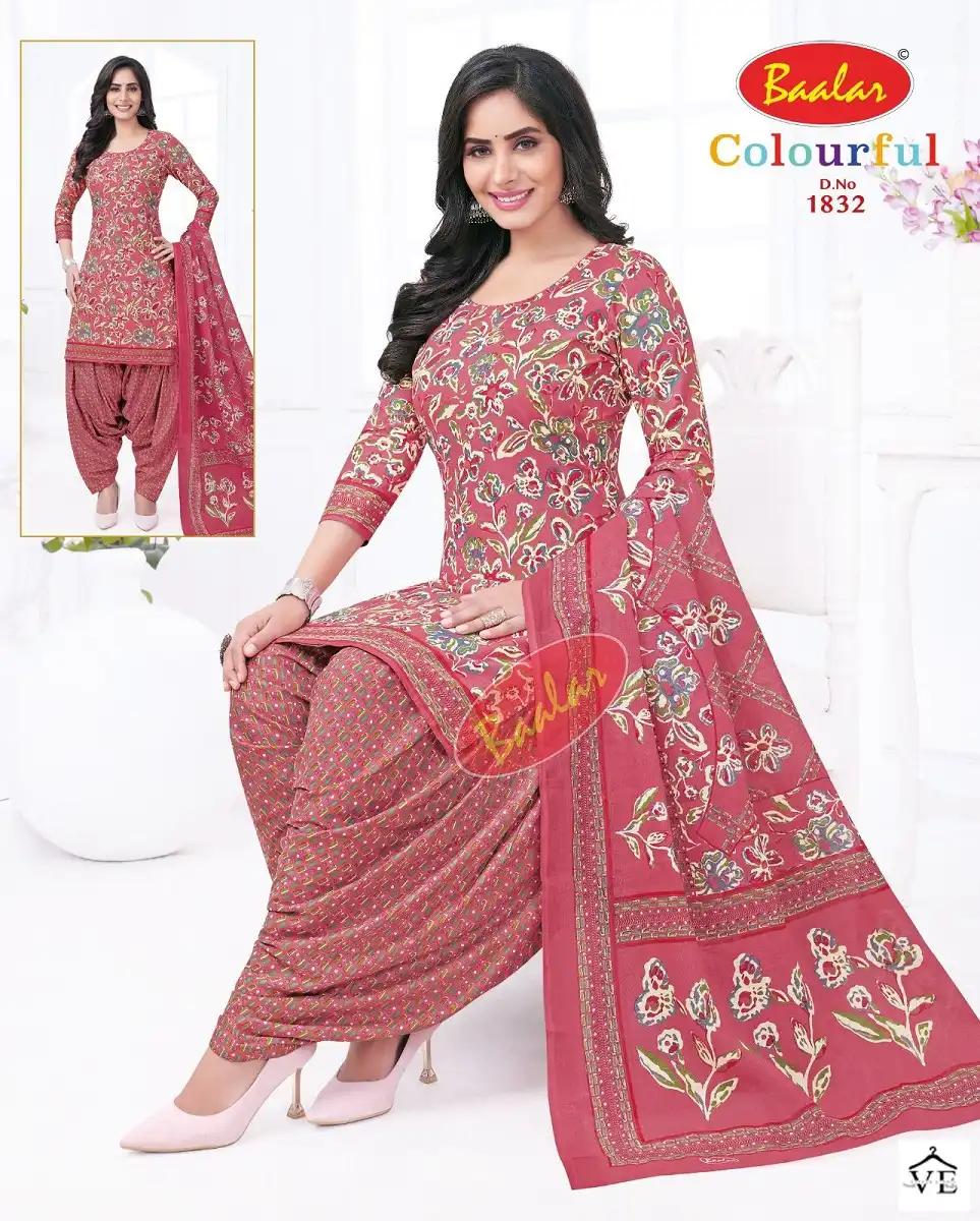 Baalar Colourful Vol 18 Cotton Wholesale Salwar Suit Catalog — Wholesale Salwar Suits, MPA wholesale from Surat - Gallery Image 25