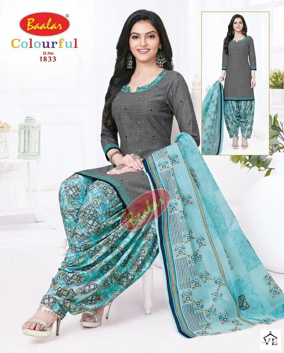 Baalar Colourful Vol 18 Cotton Wholesale Salwar Suit Catalog — Wholesale Salwar Suits, MPA wholesale from Surat - Gallery Image 26