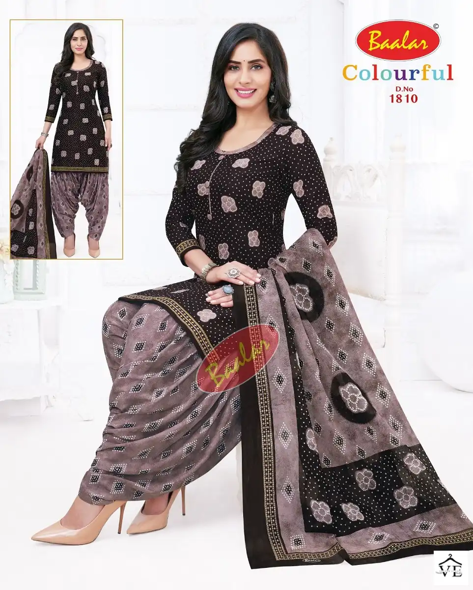 Baalar Colourful Vol 18 Cotton Wholesale Salwar Suit Catalog — Wholesale Salwar Suits, MPA wholesale from Surat - Gallery Image 3