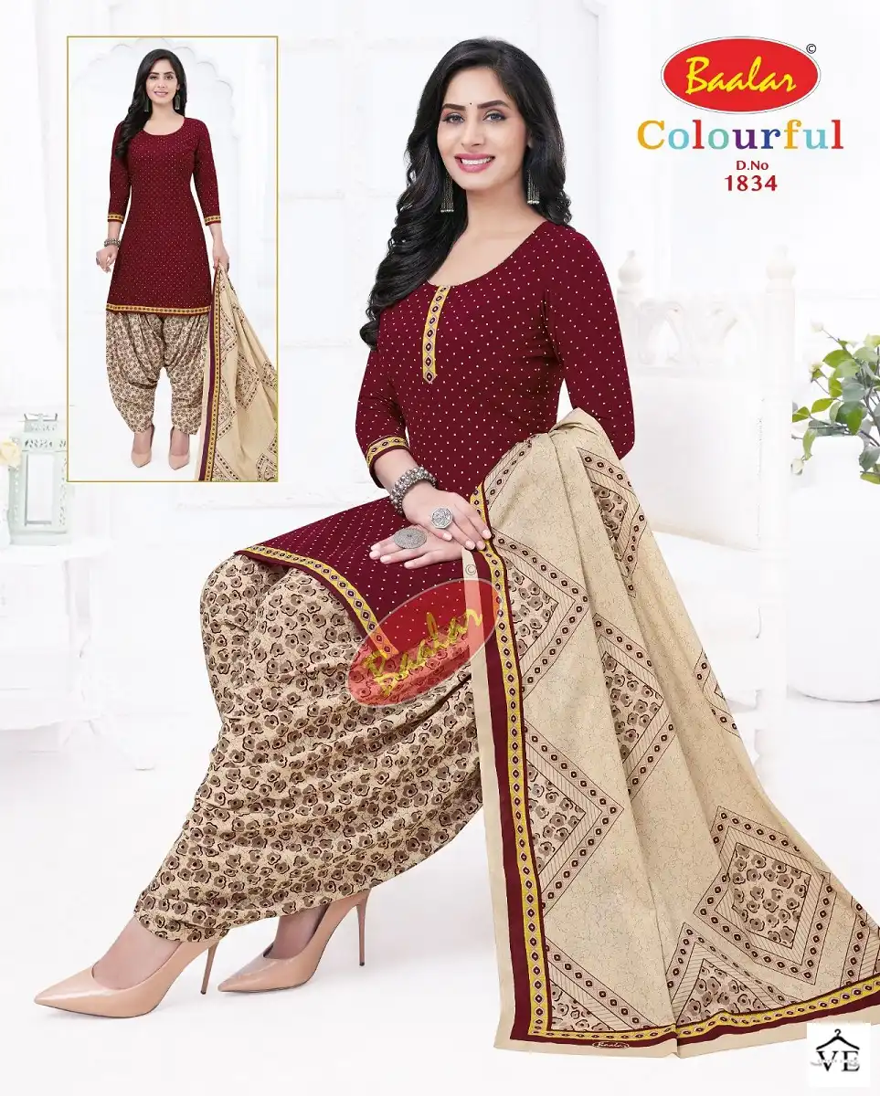 Baalar Colourful Vol 18 Cotton Wholesale Salwar Suit Catalog — Wholesale Salwar Suits, MPA wholesale from Surat - Gallery Image 27