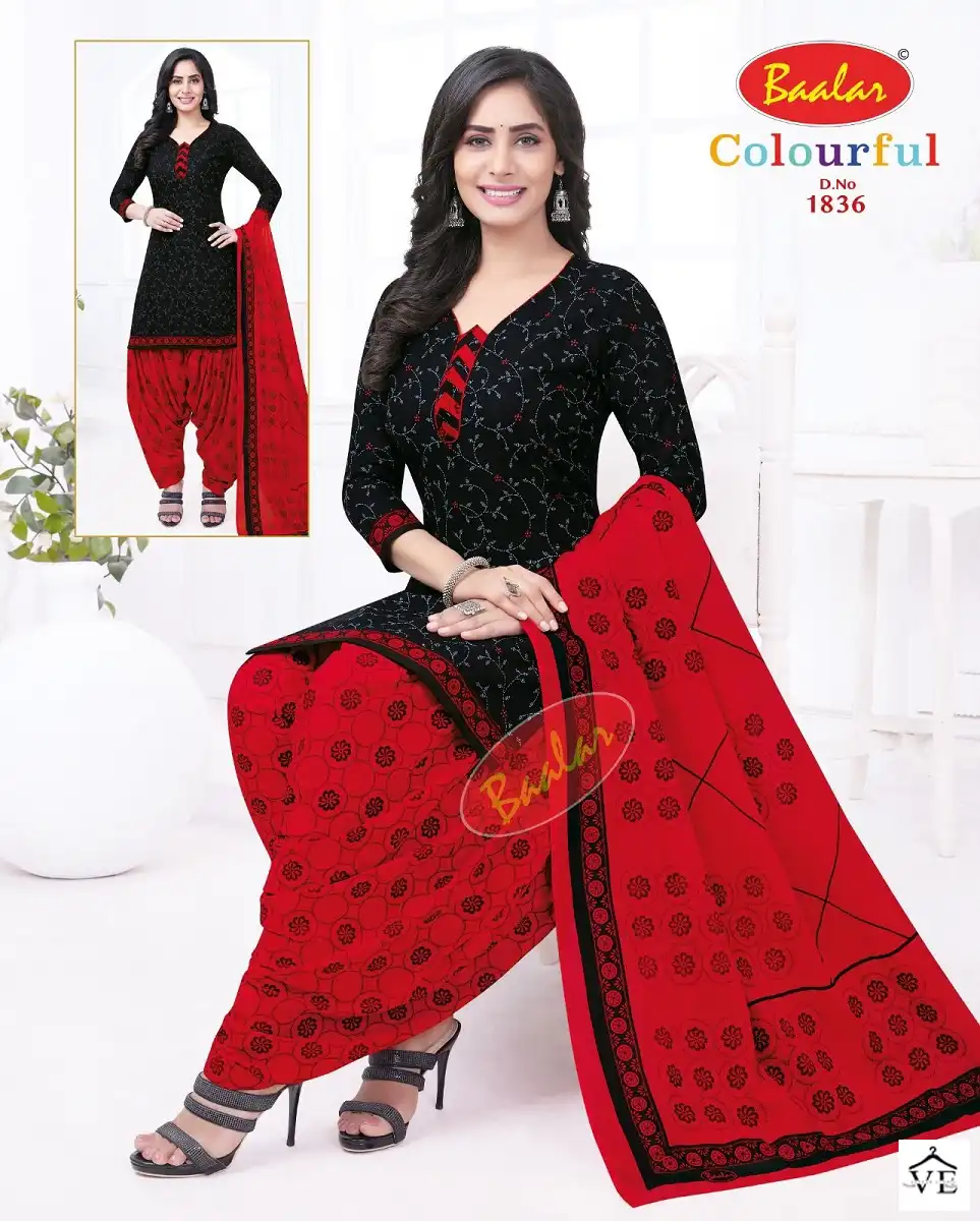 Baalar Colourful Vol 18 Cotton Wholesale Salwar Suit Catalog — Wholesale Salwar Suits, MPA wholesale from Surat - Gallery Image 29