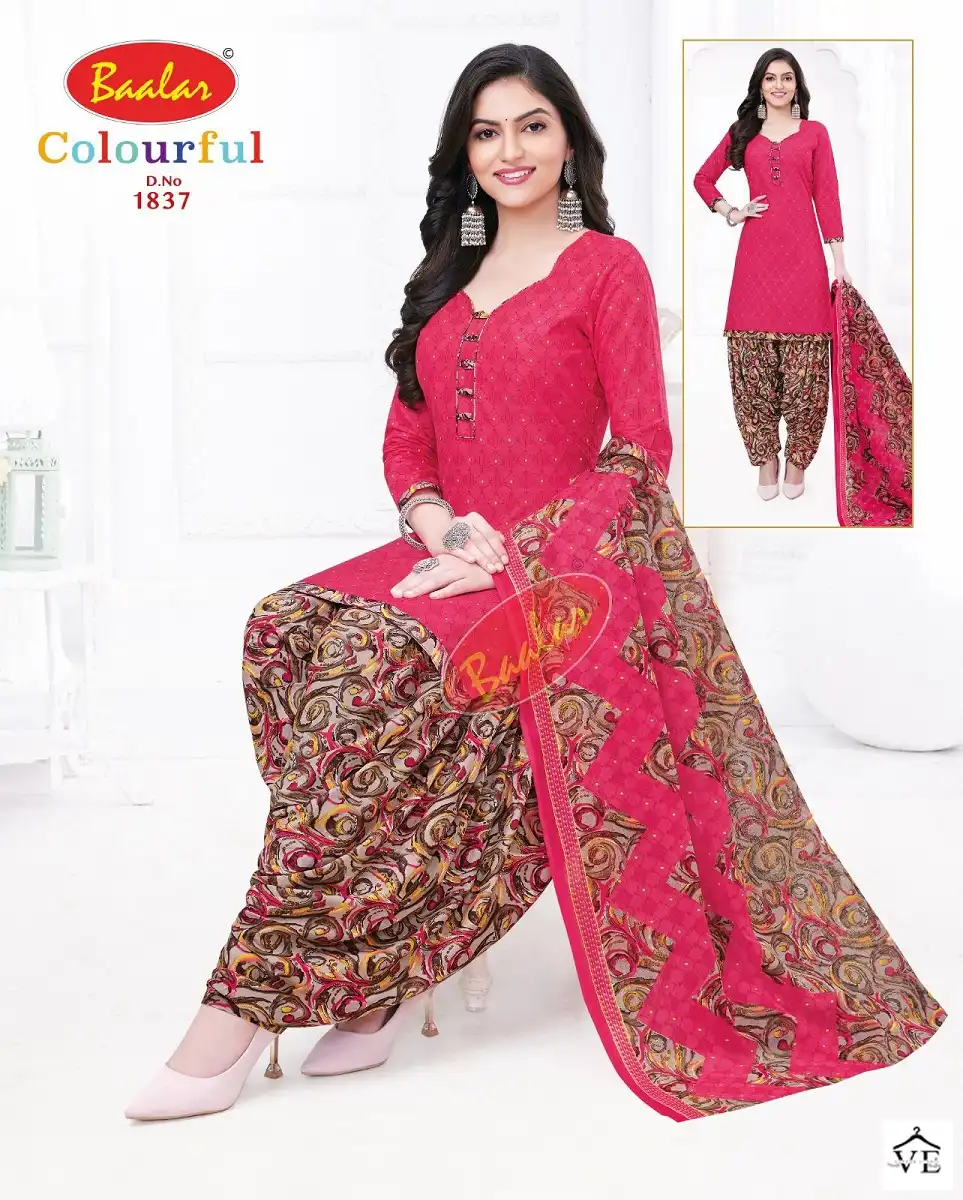 Baalar Colourful Vol 18 Cotton Wholesale Salwar Suit Catalog — Wholesale Salwar Suits, MPA wholesale from Surat - Gallery Image 30