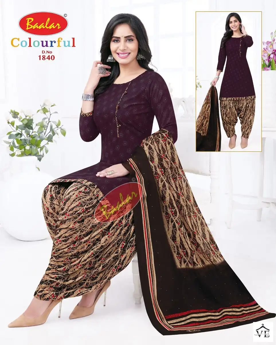 Baalar Colourful Vol 18 Cotton Wholesale Salwar Suit Catalog — Wholesale Salwar Suits, MPA wholesale from Surat - Gallery Image 33