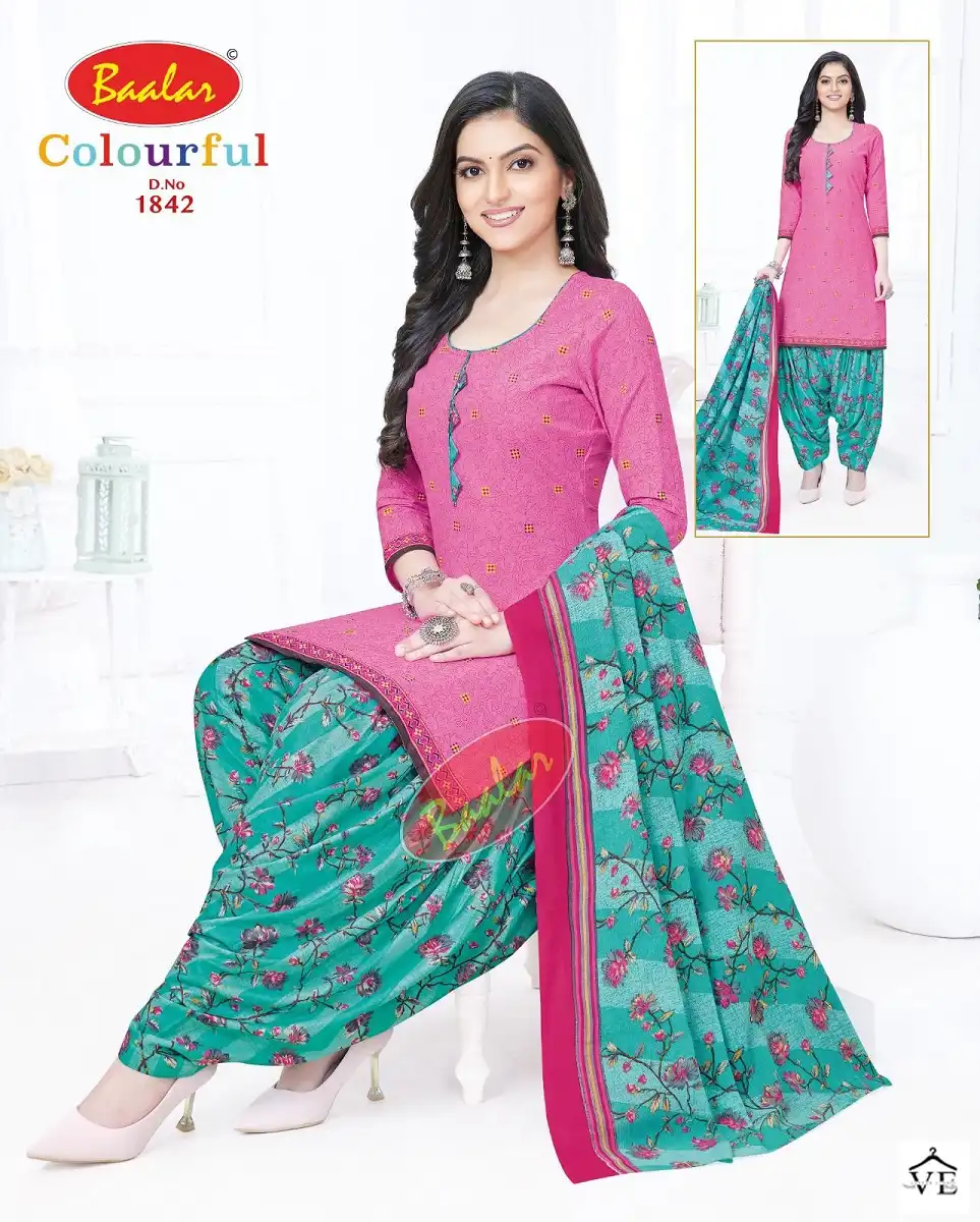 Baalar Colourful Vol 18 Cotton Wholesale Salwar Suit Catalog — Wholesale Salwar Suits, MPA wholesale from Surat - Gallery Image 35