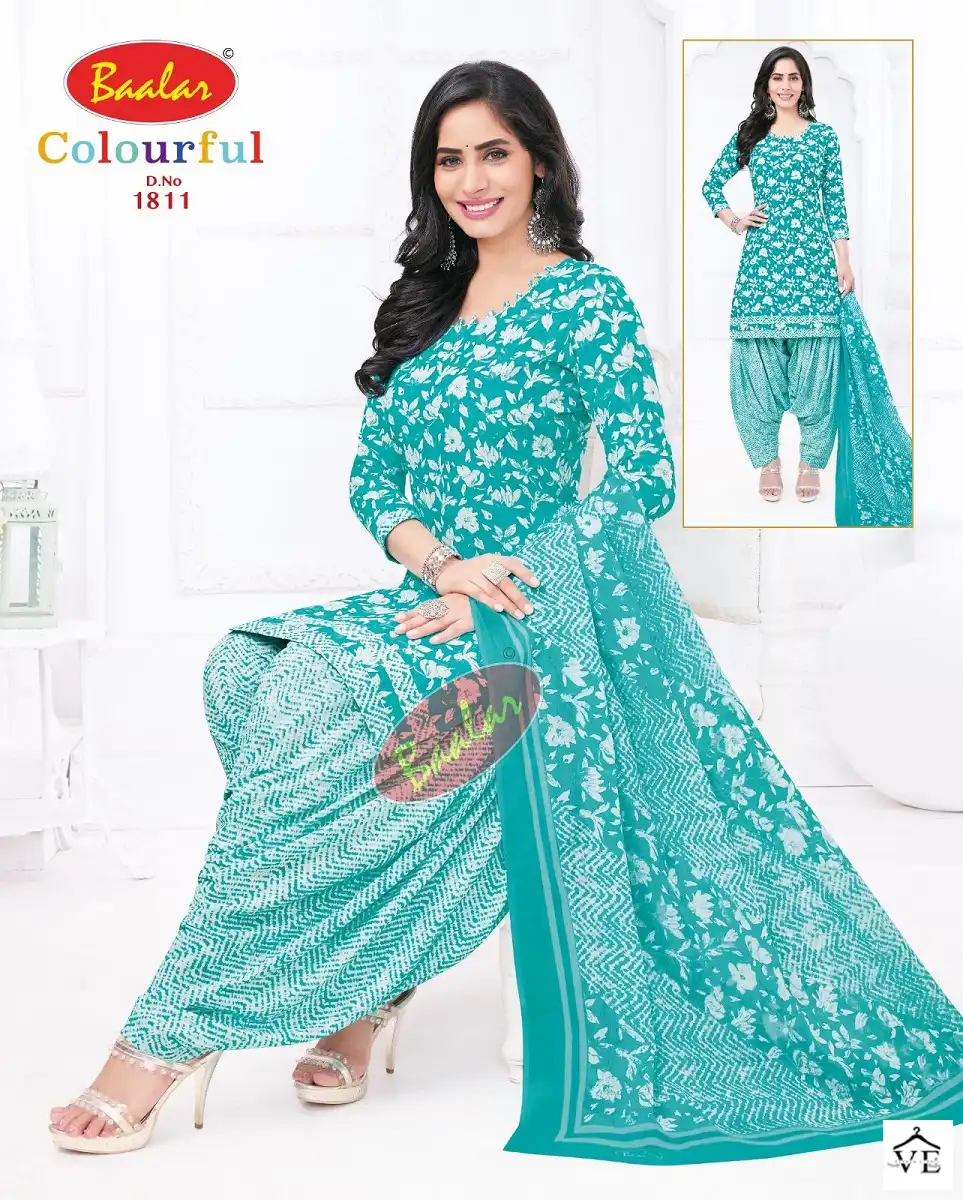 Baalar Colourful Vol 18 Cotton Wholesale Salwar Suit Catalog — Wholesale Salwar Suits, MPA wholesale from Surat - Gallery Image 4